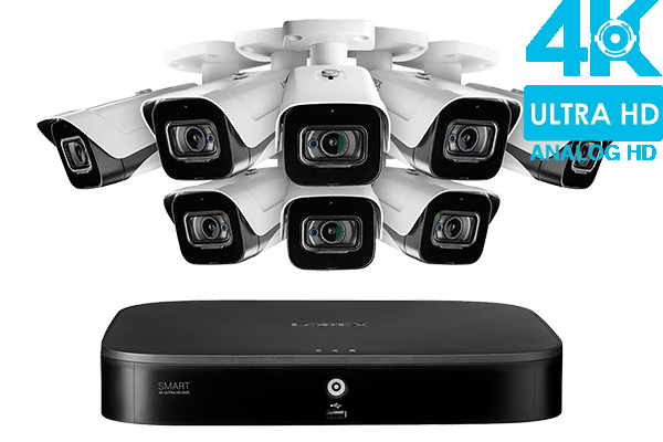 8-Channel 4K Security System with 8 Outdoor Audio Security Cameras
