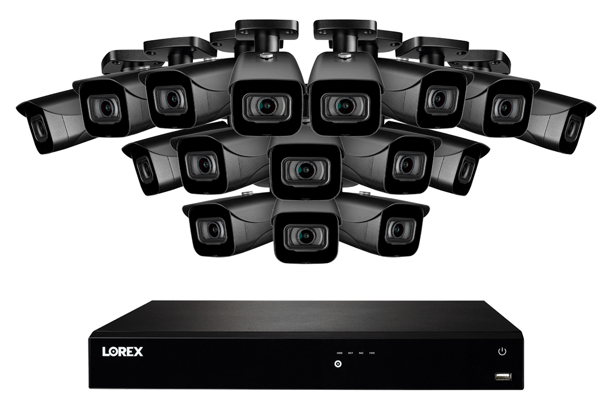 16-Channel NVR System with Sixteen 4K (8MP) IP Cameras