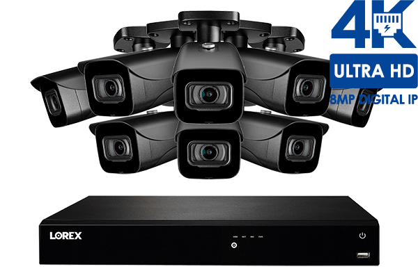 16-Channel Fusion NVR System with Eight 4K (8MP) IP Cameras
